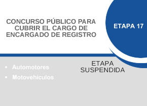 Llamado a concurso para Encargado de Registro. Etapa 17