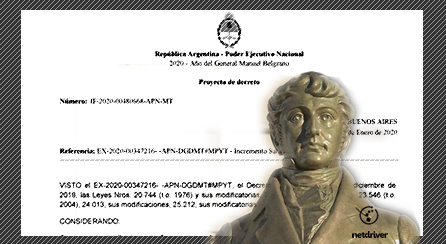 Leyenda del año 2020 en la documentación oficial